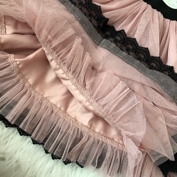 Popatu Little Girls Tulle Lace Skirt Pink NWOT - Picture 4 of 10